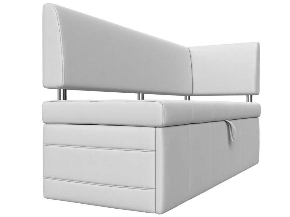 Диваны угловые кухонные, Кухонный прямой диван Стоун с углом правый, экокожа