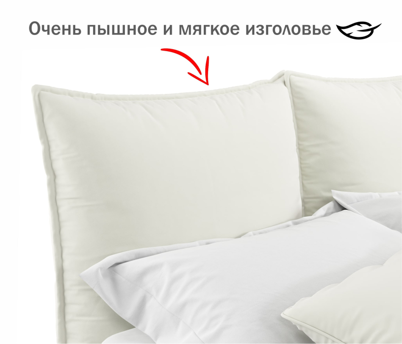 Мягкая кровать, Мягкая кровать Fly 1600 с ортопедическим основанием