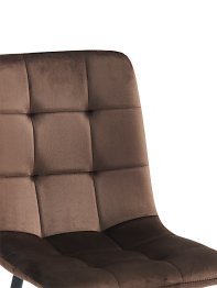 Стул мягкий DC209 велюр каркас металл черный КРУГЛЫЙ