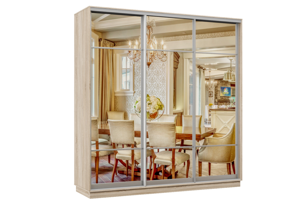 Шкафы-купе 3-х дверные, Шкаф-купе Премьер Лайт 27 (11;11;11) трехдверный