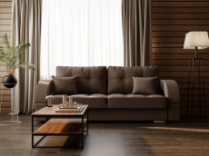 Диваны с ящиком для белья, Прямой диван Элита-1 ПЗ, велюр