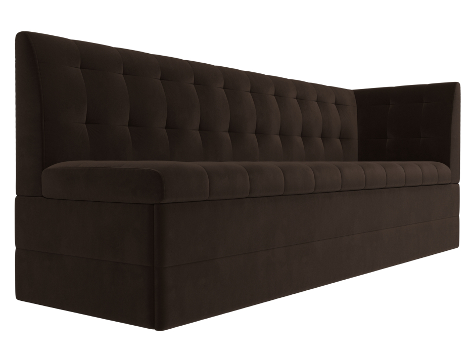 Диваны угловые кухонные, Кухонный диван Бриз с углом справа, микровельвет