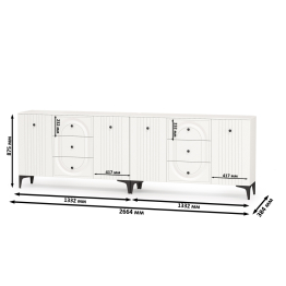 Два Комода Валенсия можно использовать как ТВ-тумбу