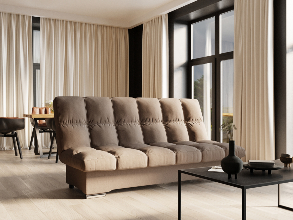 Диваны с ящиком для белья, Прямой диван Финка ППУ, велюр