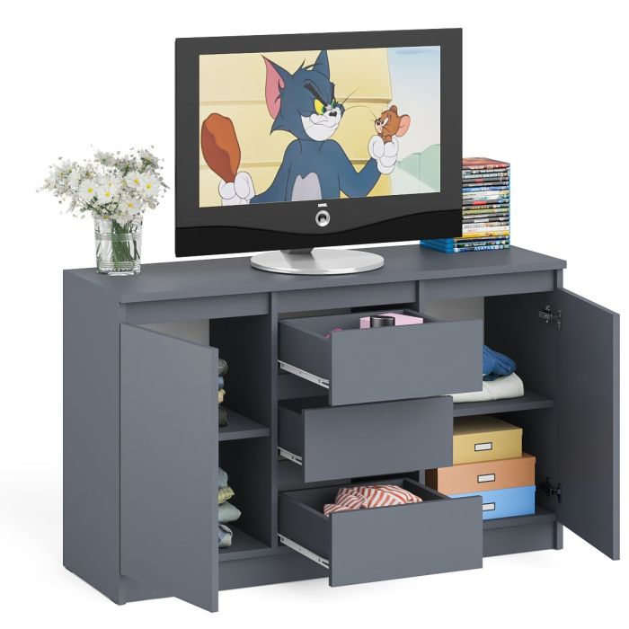 Комоды, Комод-тумба три ящика и две дверки Мори МК1200.3