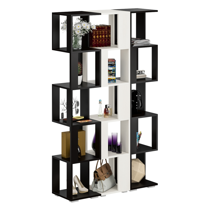 Стеллажи, Комплект их 3-х открытых стеллажей.