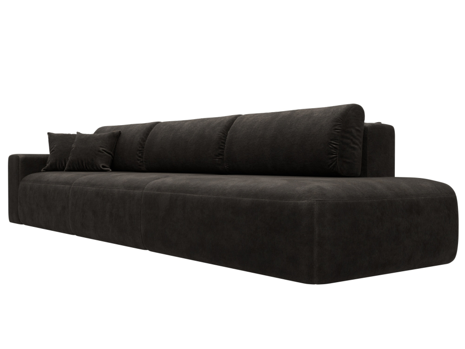 Диваны еврокнижки, Диван прямой Лига-036 НПБ Модерн Лонг подлокотник слева, велюр BRUT