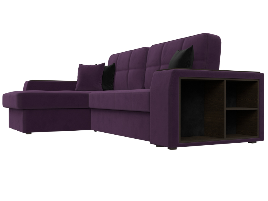 Диваны угловые в гостиную, Угловой диван Брюссель левый угол, велюр