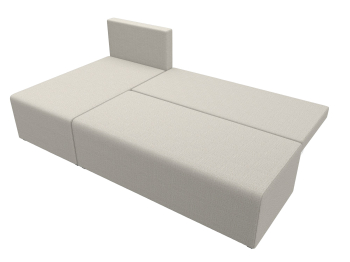 Диван угловой Поло левый угол, рогожка Амур