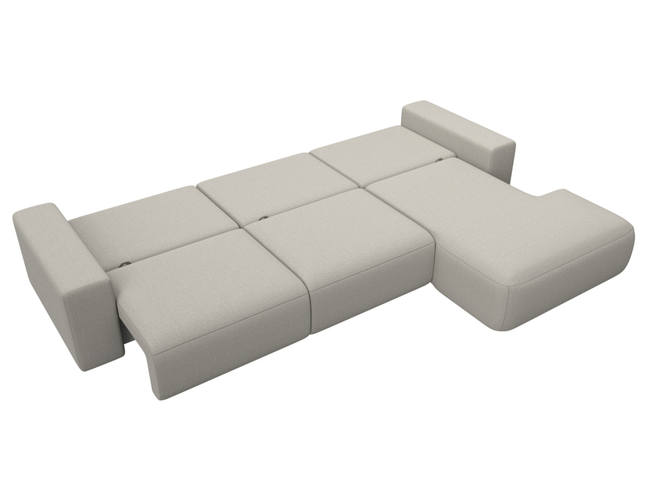 Диваны угловые в гостиную, Диван угловой Лига-036 НПБ Классик Лонг правый угол, рогожка Амур