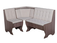 Кухонные уголки, Кухонный уголок Стиль 1Л Ясень шимо темный / велюр