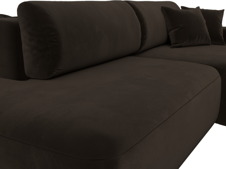 Диваны угловые в гостиную, Диван угловой Лига-036 Модерн правый угол, микровельвет