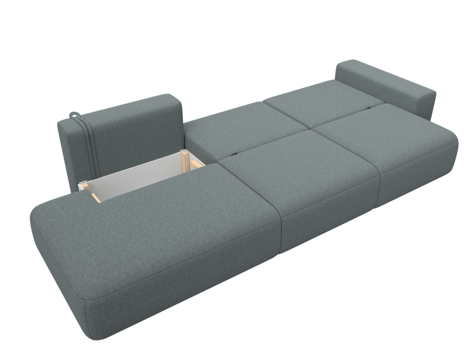 Диваны еврокнижки, Диван прямой Лига-036 НПБ Модерн Лонг подлокотник справа, рогожка Амур