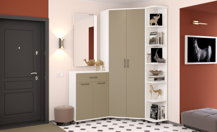 Модульная прихожая Грейс композиция 6  Снежный Ясень