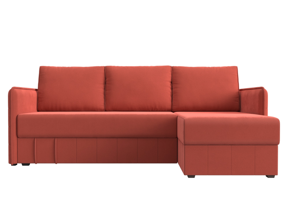 Диваны угловые в гостиную, Диван угловой Слим универсальный угол, микровельвет