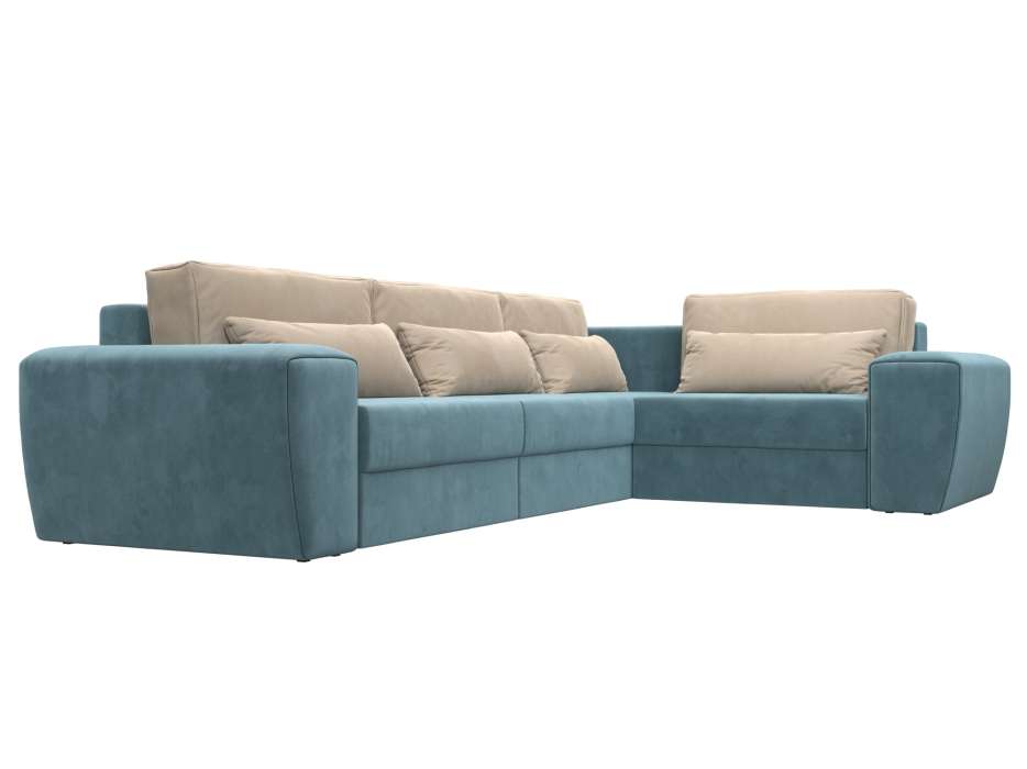 Диваны угловые в гостиную, Диван угловой Лига-008 Long правый, велюр