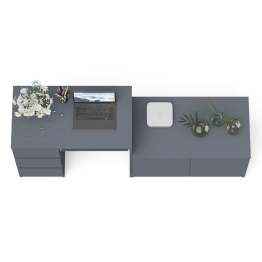 Компьютерный стол три ящика слева с тумбой 900 Мори