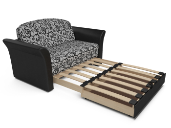 Диван прямой выкатной Малютка №2 (Рогожка + Экокожа)