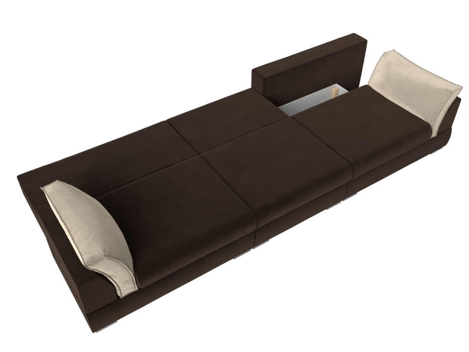 Диваны с ящиком для белья, Прямой диван Пекин Long, микровельвет