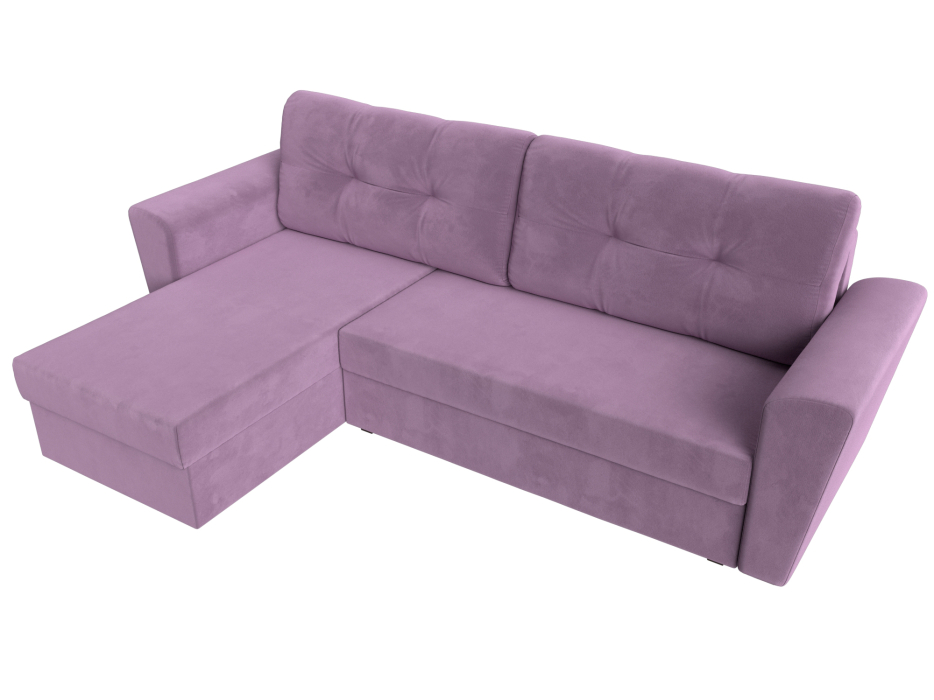Диваны угловые в гостиную, Угловой диван Амстердам Лайт левый угол, микровельвет