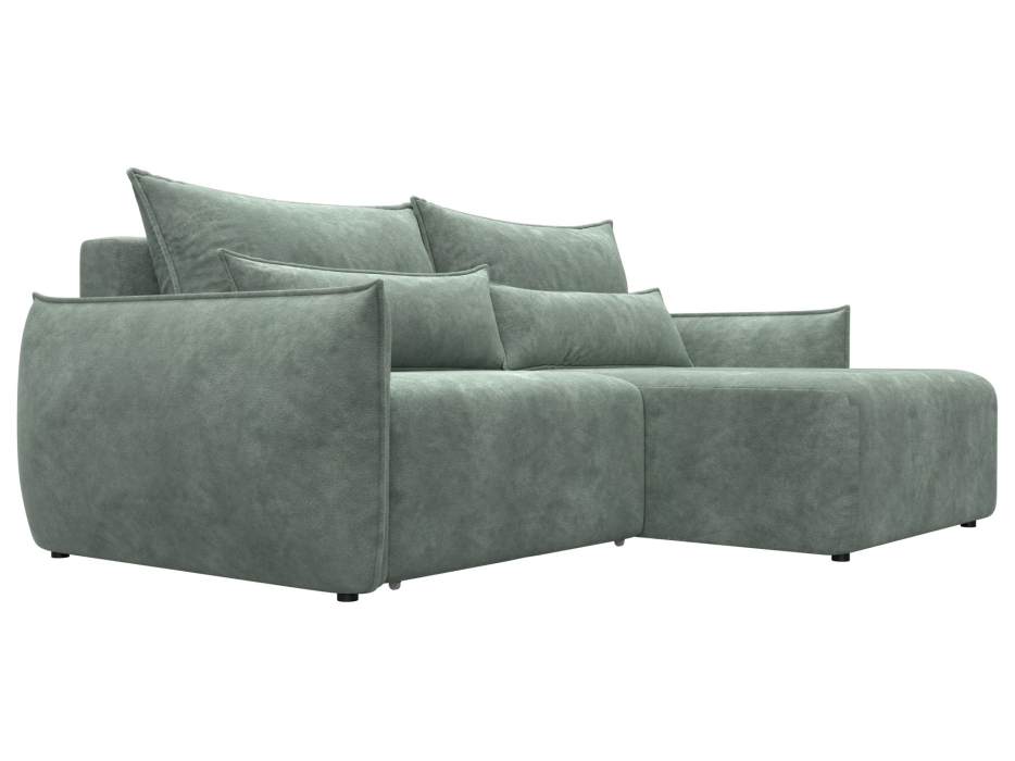 Диваны угловые в гостиную, Диван угловой Лига-051 НПБ угол универсальный, велюр BRUT