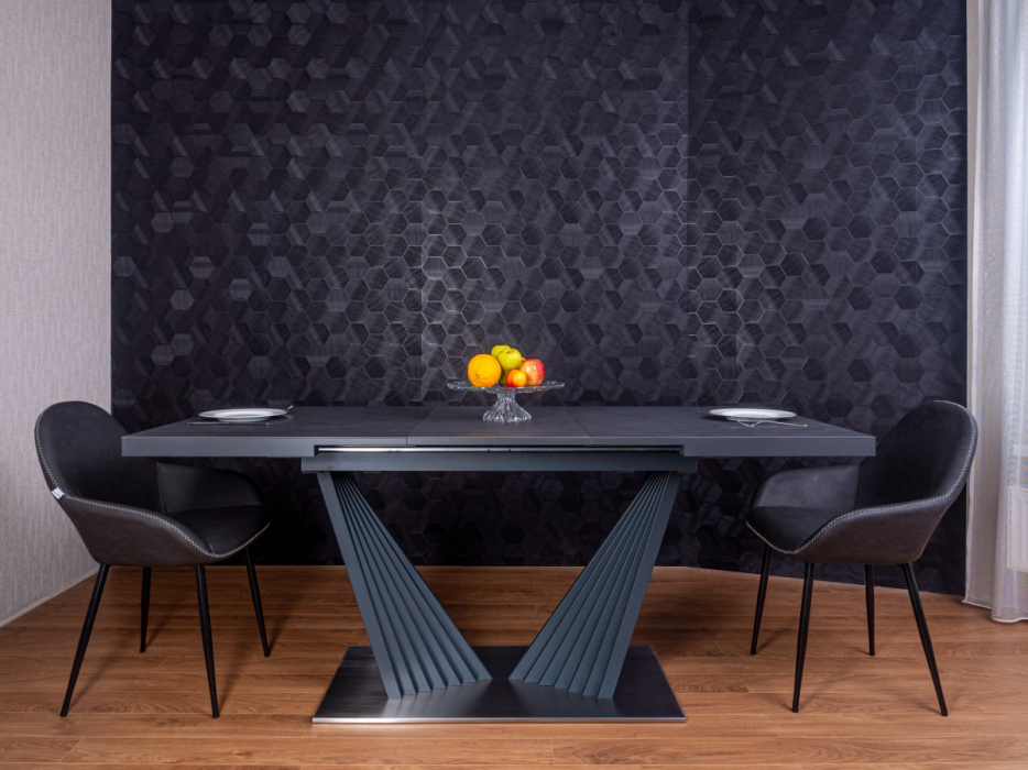 Обеденные столы, Стол трансформер Rise (сатин. сталь)