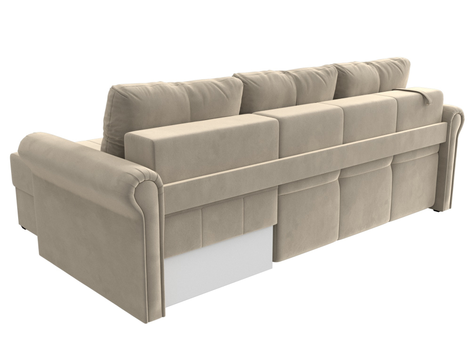 Диваны угловые в гостиную, Угловой диван Леон правый угол, микровельвет