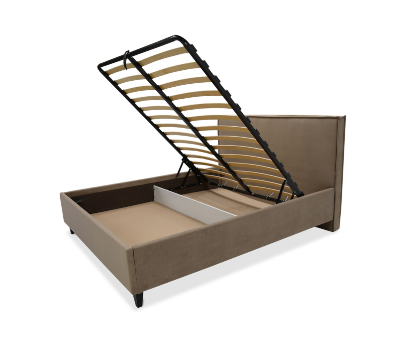 Мягкая кровать, Двуспальная кровать БЛЭР 180х200, с подъемным механизмом, велюр