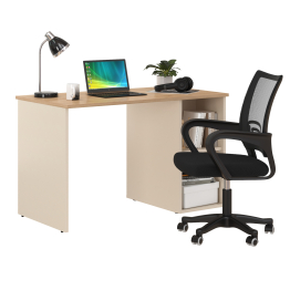 Стол письменный Лайт 12.163 и кресло-сетка 103 черное