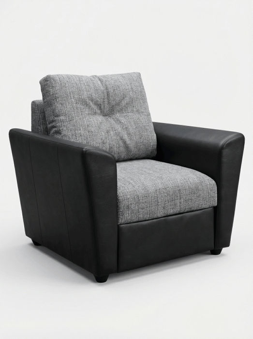 Мягкая мебель, Кресло Амстердам , рогожка/экокожа