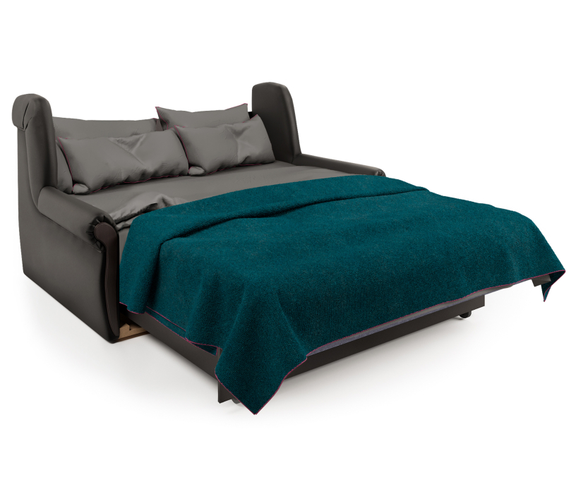 Диваны с ящиком для белья, Диван-кровать Аккорд М 160, экокожа/шенилл