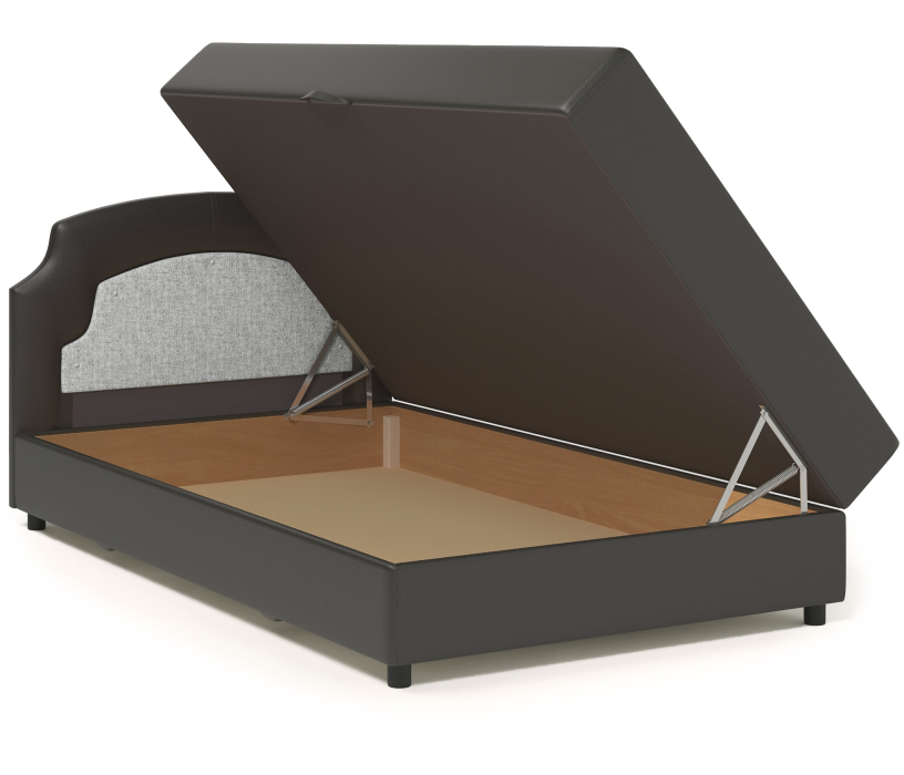 Мягкая кровать, Кровать тахта Шарм 160 с подъемным механизмом, шенилл / экокожа