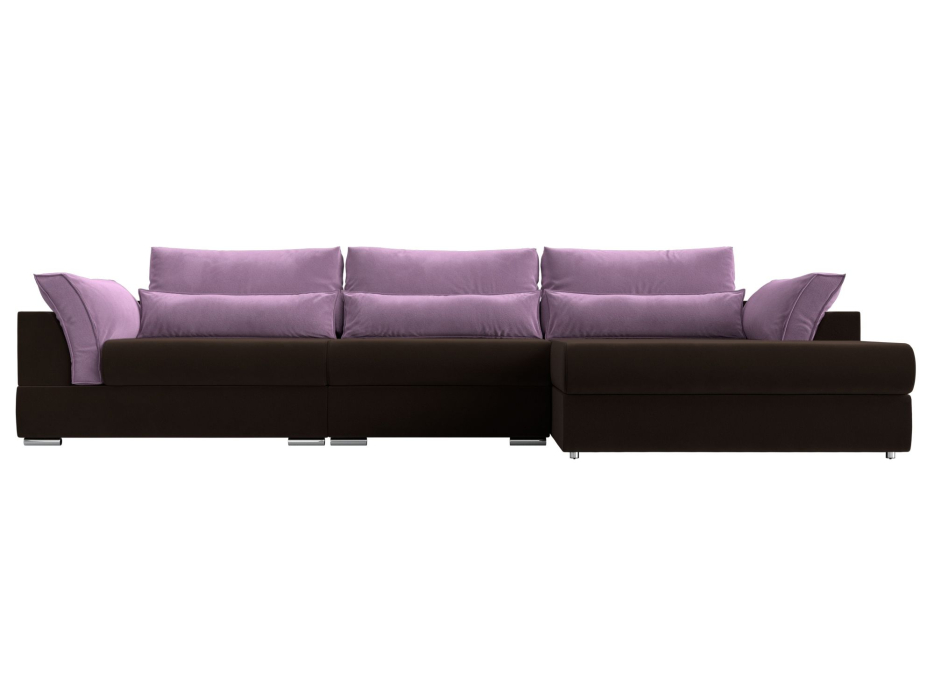 Диваны угловые в гостиную, Угловой диван Пекин Long угол правый, НПБ, микровельвет