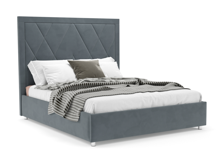 Мягкая кровать, Кровать Треви 160 см (Велюр)
