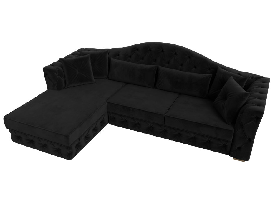 Диваны угловые в гостиную, Диван угловой Артис левый угол, велюр