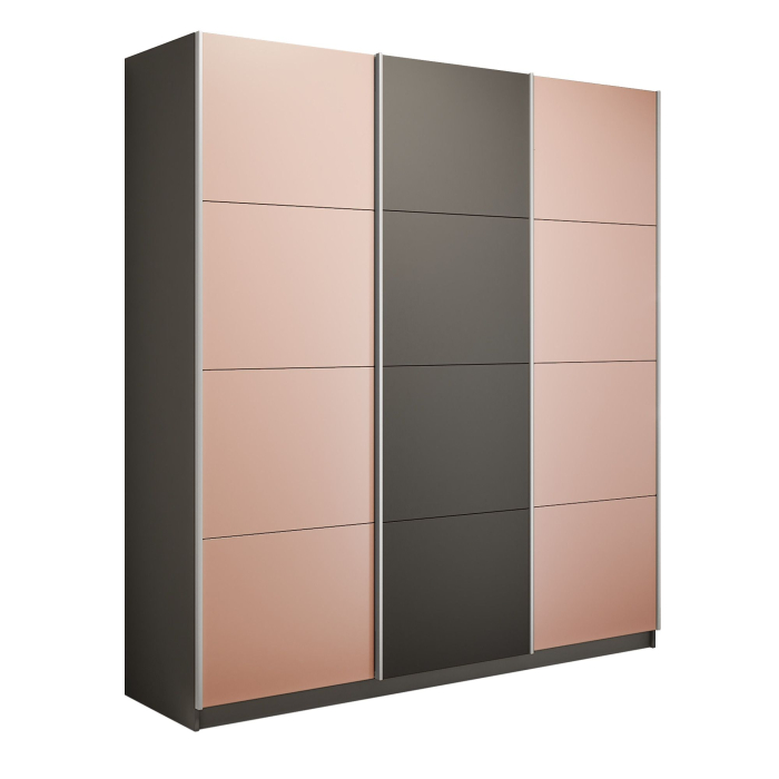 Шкафы-купе 3-х дверные, Шкаф-купе Прайм 3-х дверный Стекла пудра/ДСП/Доводчики 210х57х230