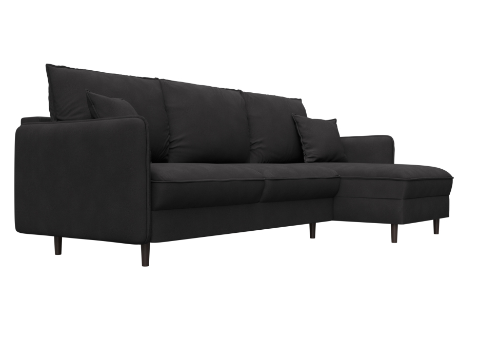 Диваны угловые в гостиную, Диван угловой Лига-064 НПБ угол универсальный, замша JOLY