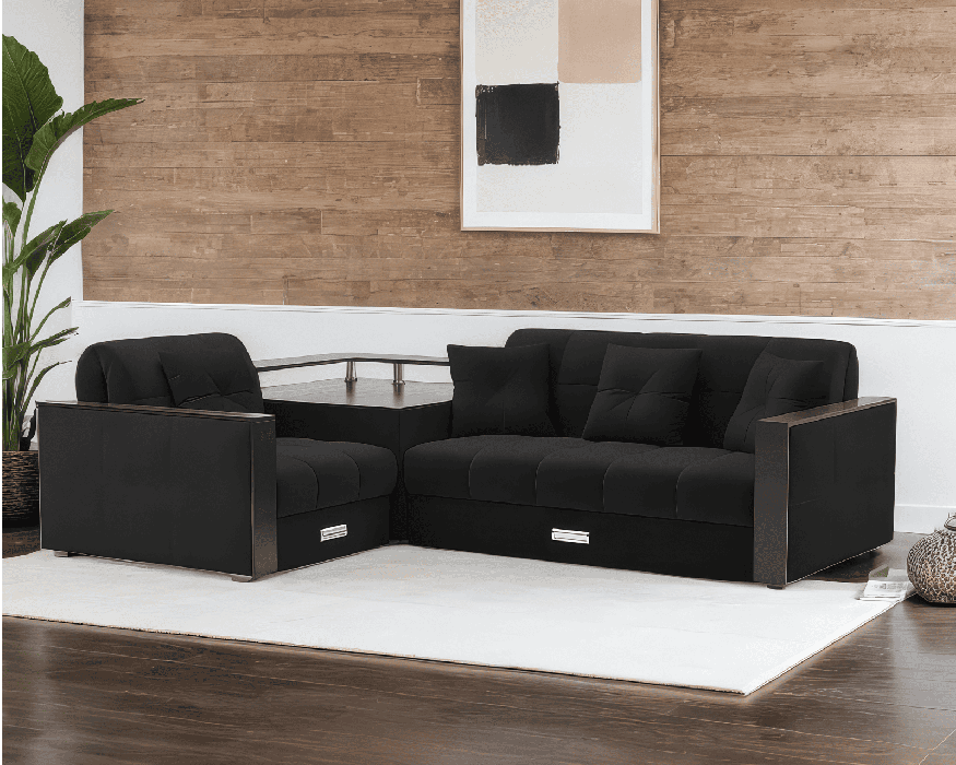 Диваны угловые в гостиную, Диван угловой Прага (Велюр)