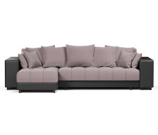 Диваны угловые в гостиную, Диван-кровать угловой  Дубай еврокнижка,велюр+экокожа