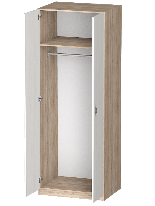 Для одежды, Распашной шкаф Лайф для одежды 80*60*215	Дуб сонома