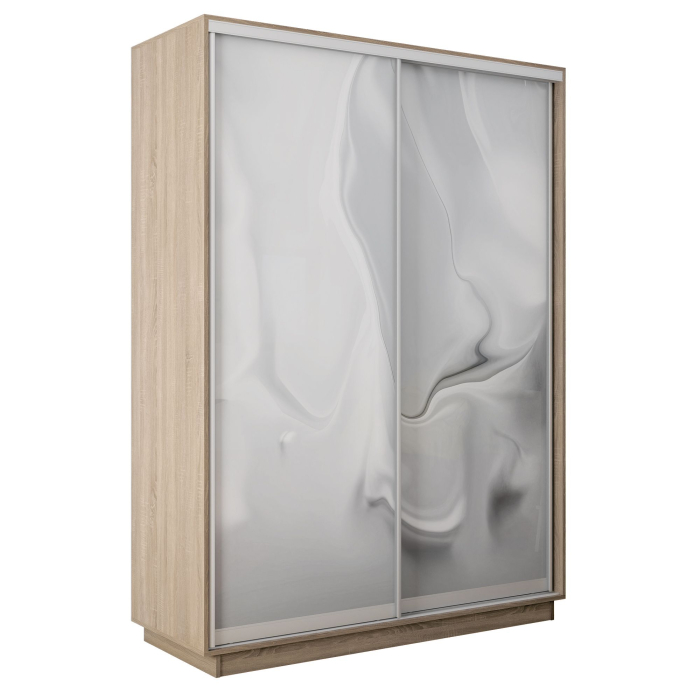Шкафы-купе 2-х дверные, Шкаф-купе Экспресс 2-х дверный Фотопечать Шелк Стекла 160х45х220