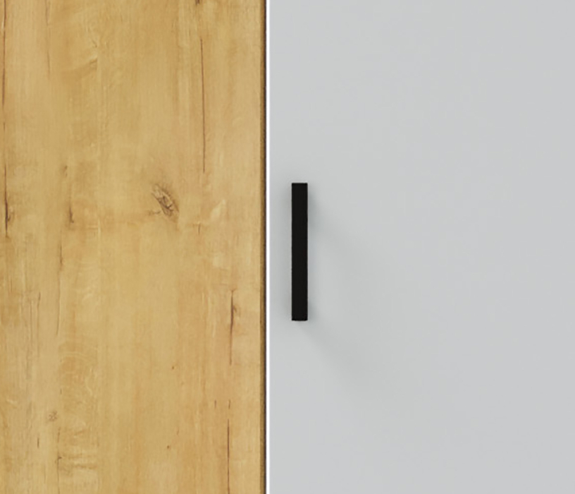 Для одежды, Шкаф УГЛОВОЙ Дуб Вотан-Белый гладкий