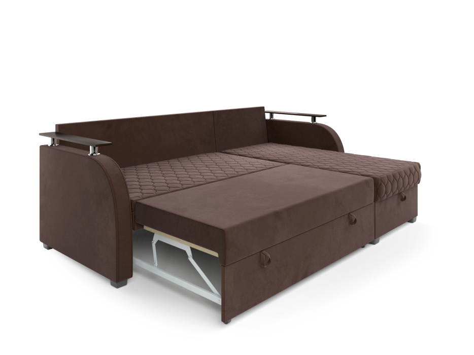 Диваны угловые в гостиную, Угловой диван Сендай, велюр