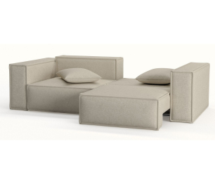 Диван-кровать Loft, независимый пружинный блок, рогожка