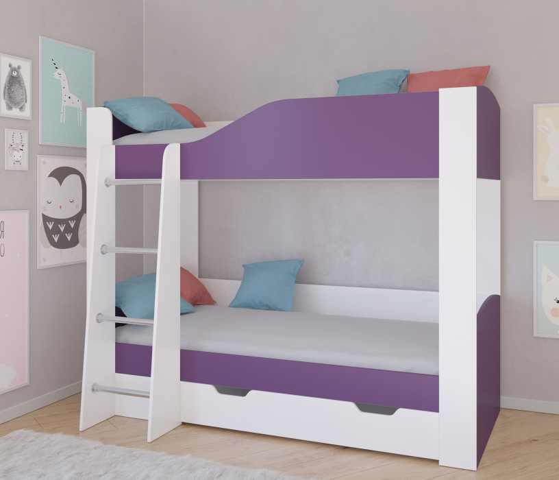 Для подростков, Кровать двухъярусная Астра 2 Белый