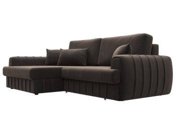 Диван угловой Лига-057 НПБ угол левый, велюр SEVEN