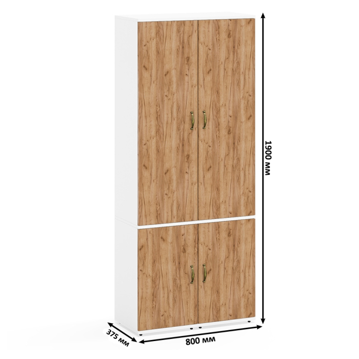 Шкафы распашные, Пенал с пятью полками за дверками и пенал 21Б Лидер-8