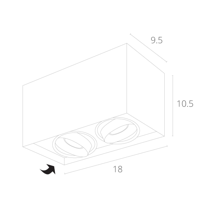 Люстра потолочная, Потолочный светильник PICTOR 2п