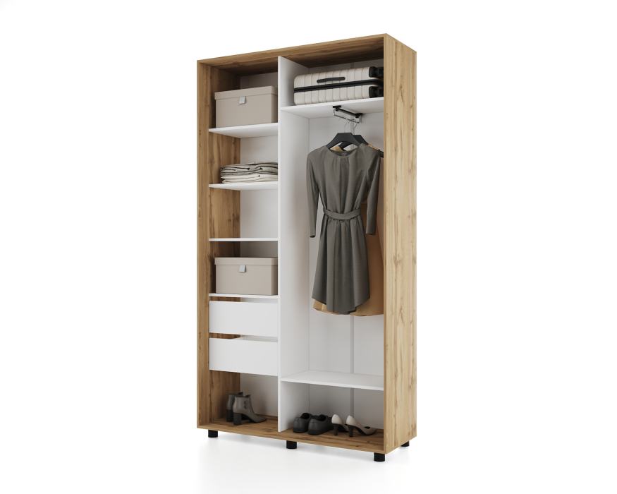 Шкафы-купе 2-х дверные, Шкаф-купе PRIME, 120х45 с зеркалом