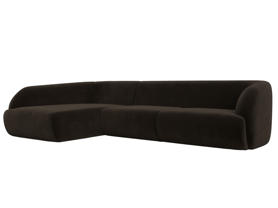 Диваны угловые в гостиную, Диван угловой Лига-041 левый угол, микровельвет